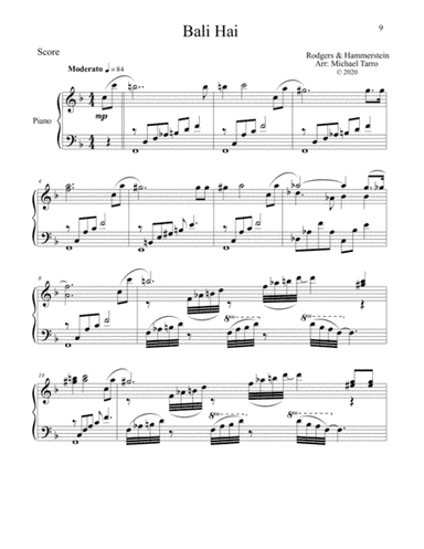 Bali Hai (arr. MICHAEL TARRO)