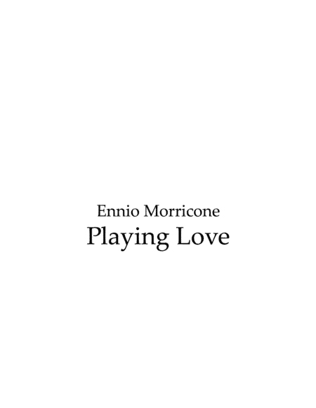 Playing Love (arr. mcbleke)