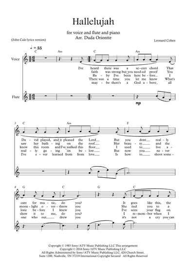 Hallelujah (arr. Duda Oriontte)