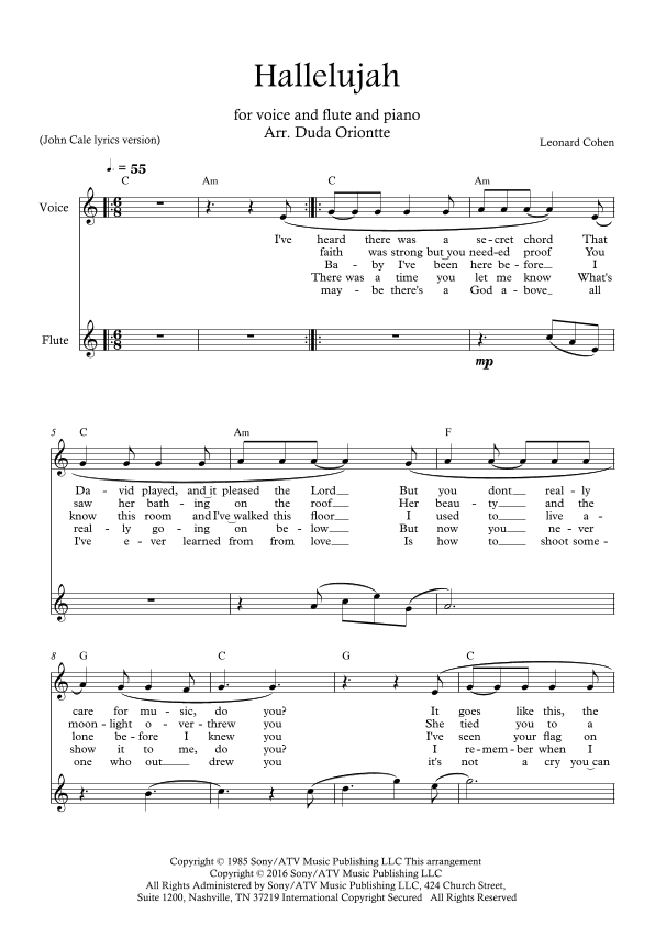 Hallelujah (arr. Duda Oriontte)
