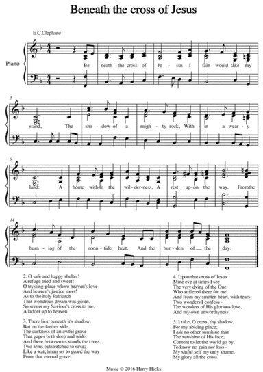 Beneath the cross of Jesus. A new tune to a wonderful old hymn.