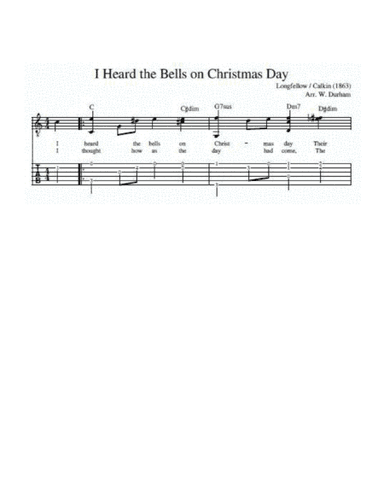 I Heard the Bells on Christmas Day - Fingerstyle Guitar - tab / notation / lyrics (arr. Big Bill Durham)