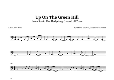 Up On The Green Hill From Sonic The Hedgehog Green Hill Zone (arr. André Nusa)