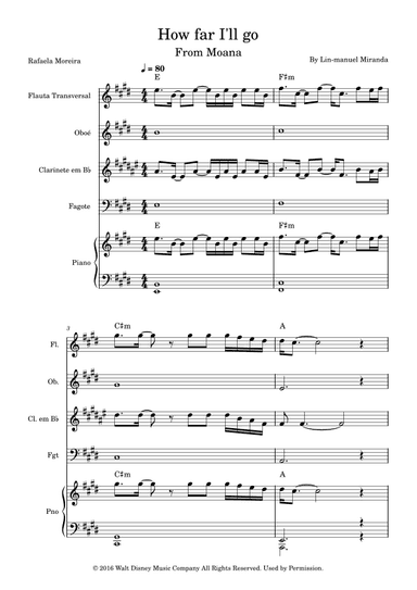 How Far I'll Go (arr. Rafaela Moreira)