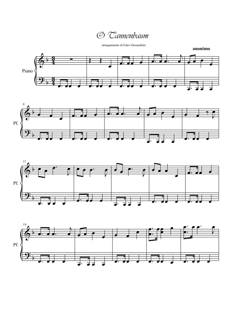 O Tannenbum (arr. Ester Alessandrini)