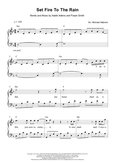 Set Fire To The Rain (arr. Michael Habrom)