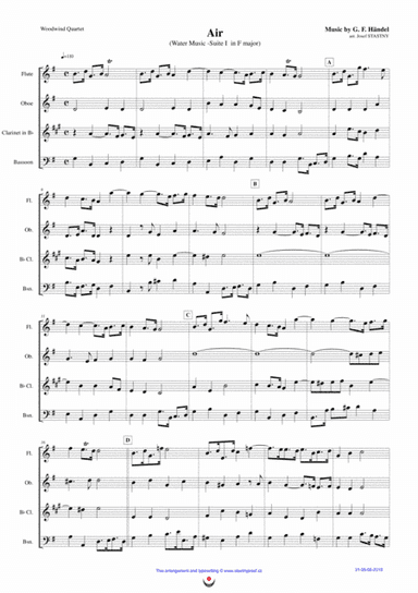 Air (Water Music) (arr. Josef STASTNY)