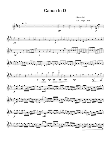 Canon in D violin (arr. Angeluz ramwagmoz)