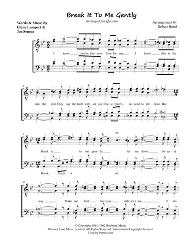 Break It To Me Gently (arr. Robert Rund)