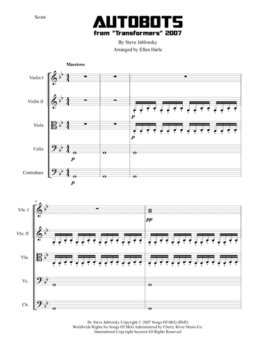 Autobots (arr. Ellen Harle)