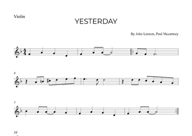 Yesterday (arr. Alex Nunes Rodrigues)