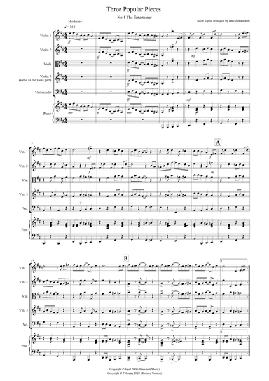 3 Popular Pieces for String Quartet (arr. David Burndrett)