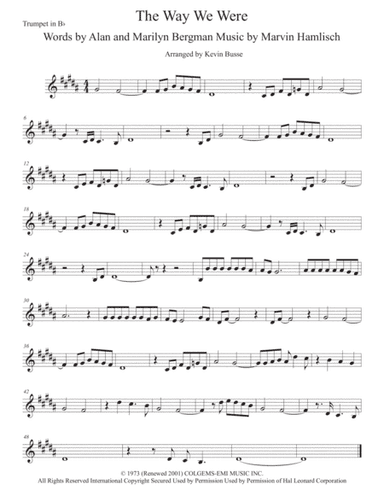 The Way We Were (arr. Kevin Busse)