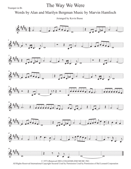 The Way We Were (arr. Kevin Busse)