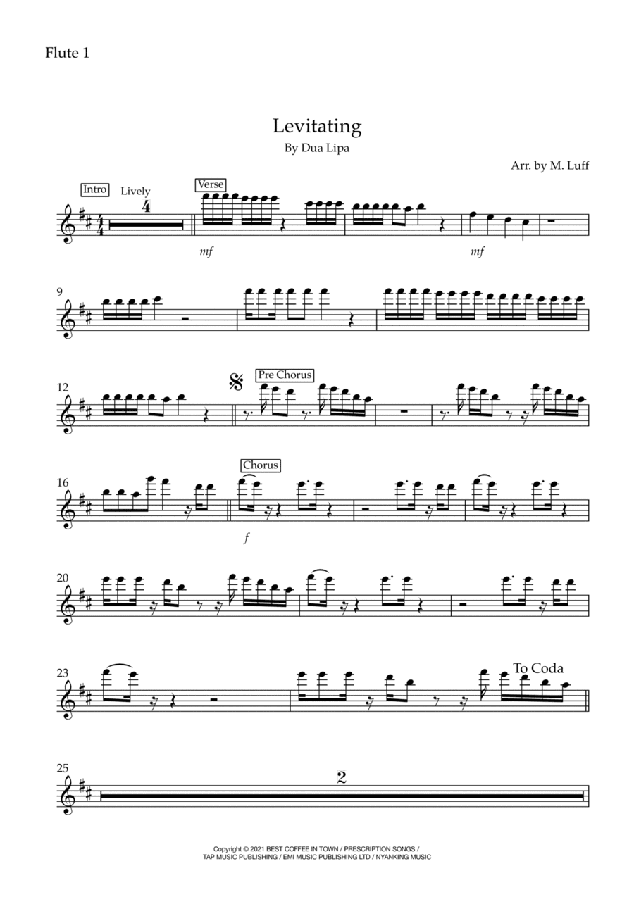 Levitating (arr. Matt Luff)