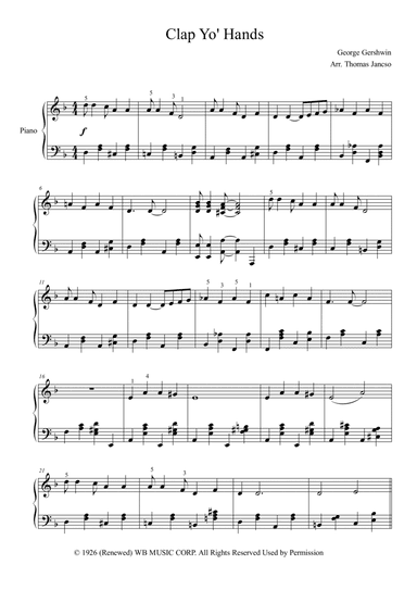 Clap Yo' Hands (arr. Thomas Jancso)