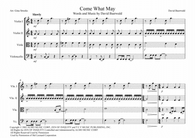 Come What May (arr. G Streeks)