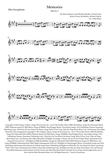 Memories (arr. Fabio Britto)