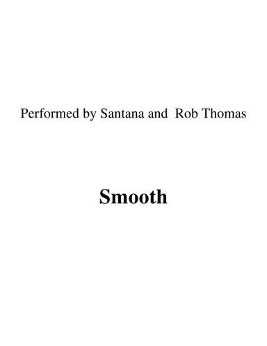 Smooth (arr. RWM)