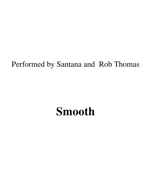 Smooth (arr. RWM)
