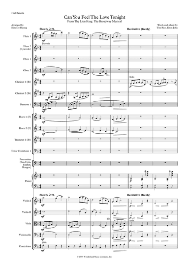 Can You Feel The Love Tonight (arr. Kim Do Hyung)