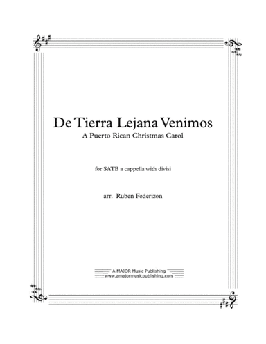 De Tierra Lejana (Puerto Rican Christmas Carol) (arr. A Major Music Publishing)