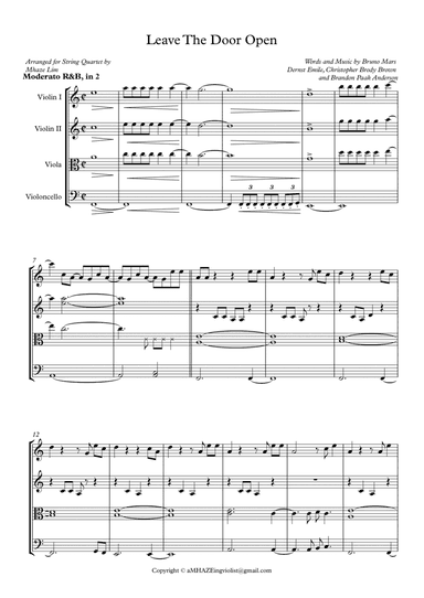 Leave The Door Open (arr. Mhaze Lim)