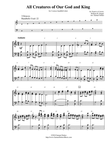 All Creatures of Our God and King - for 3-octave handbell choir (arr. Samuel Stokes)