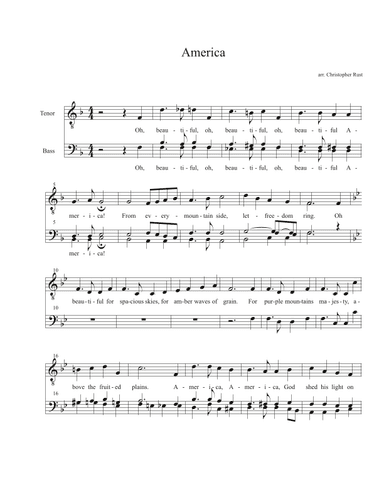 America the Beautiful/My Country Tis of Thee (arr. Christopher Rust)