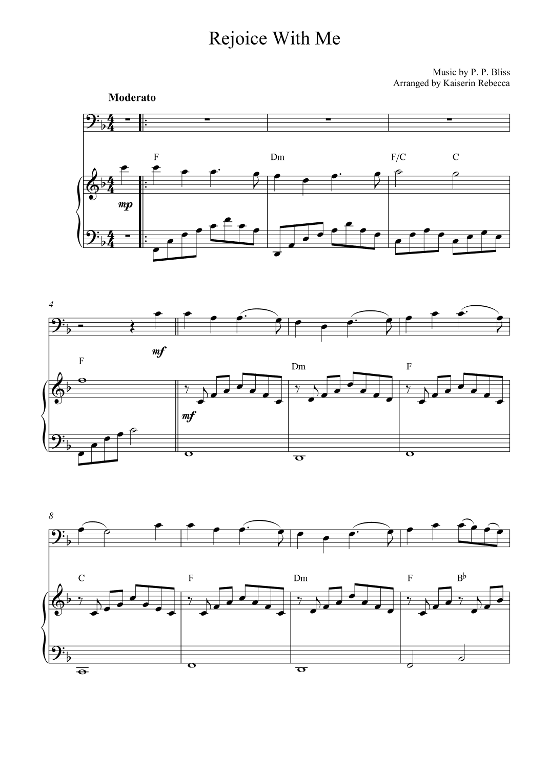 Rejoice With Me (arr. Kaiserin Rebecca)