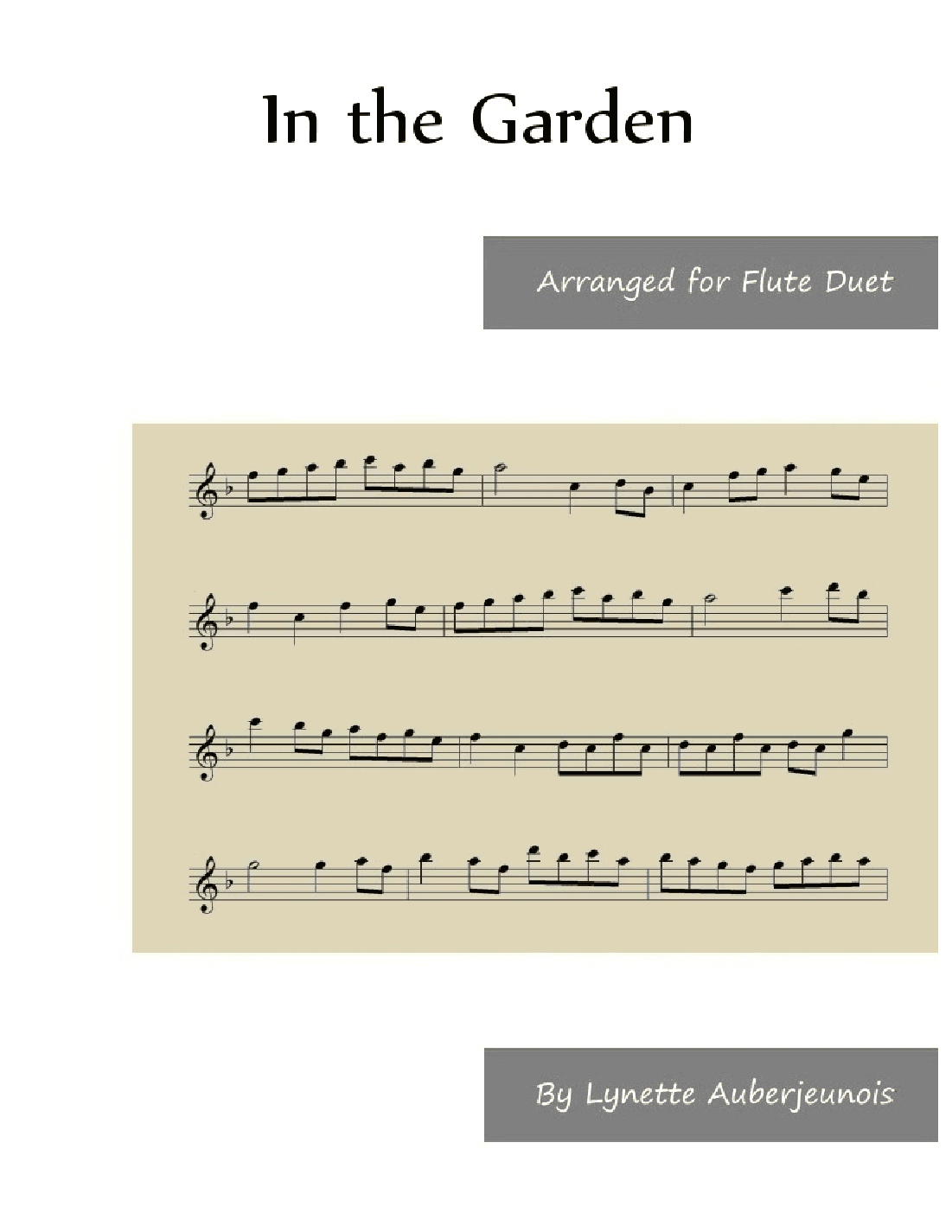 In the Garden - Flute Duet (arr. Lynette Auberjeunois)