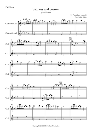 Sadness And Sorrow (arr. Fabio Britto)