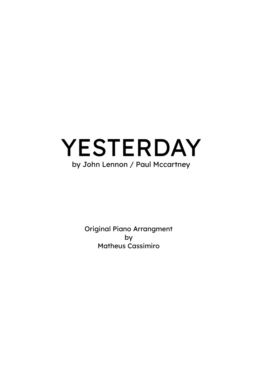 Yesterday (arr. Matheus Cassimiro)