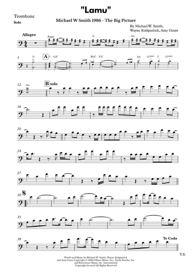 Lamu (arr. Arranged by Alex Diego)