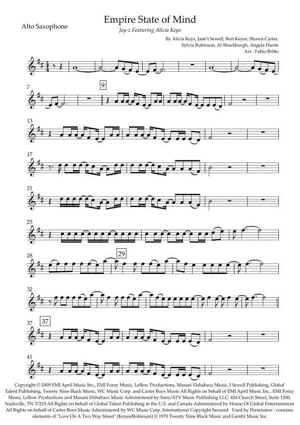 Empire State Of Mind (arr. Fabio Britto)