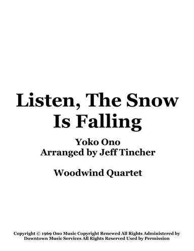 Listen, The Snow Is Falling (arr. Jeff Tincher)
