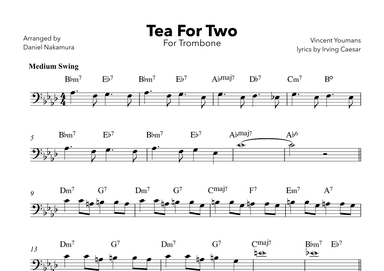 Tea For Two (For Trombone with Chords) (arr. Daniel Nakamura)