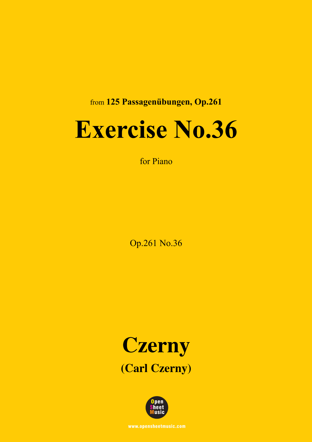 C. Czerny-Exercise No.36,Op.261 No.36 (arr. OSM Press)