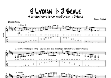 E Lydian b3 Scale (4 Ways to Play)