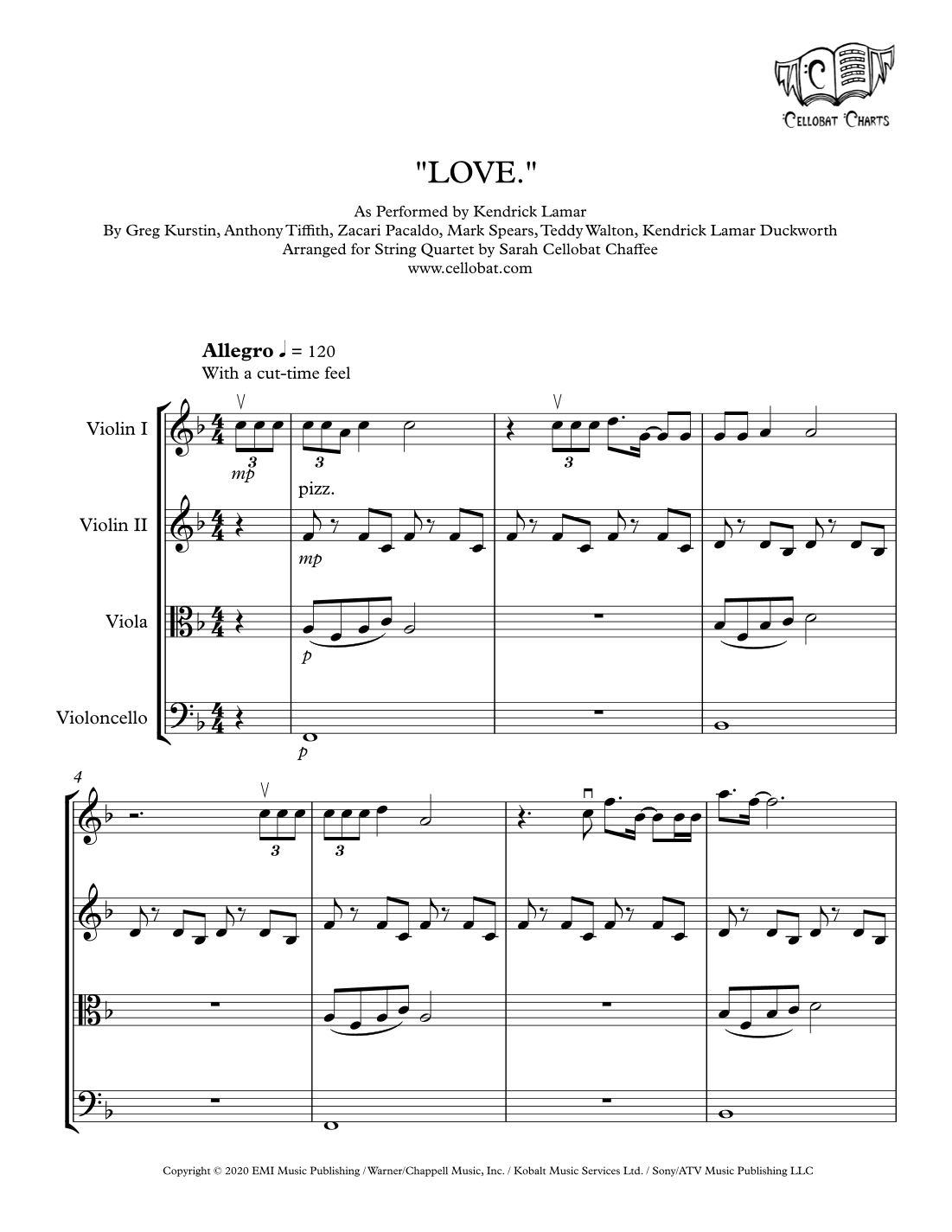 Love. (arr. Sarah Cellobat Chaffee)