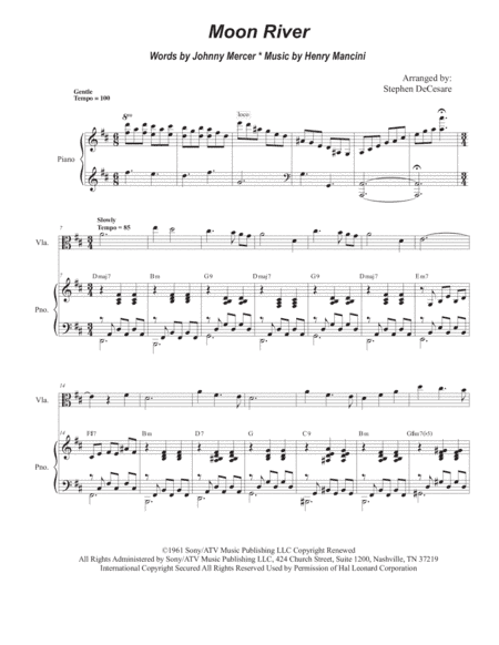 Moon River (arr. Stephen DeCesare)