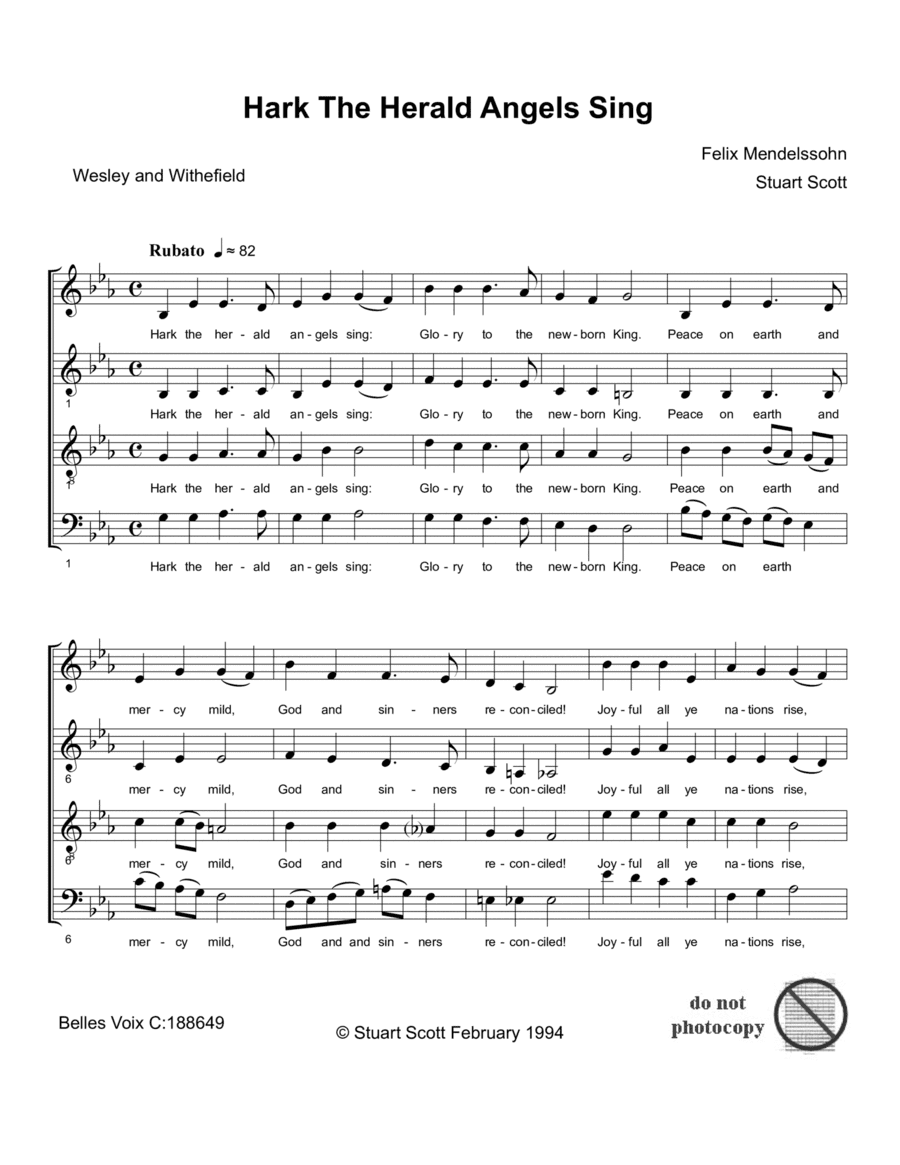 Hark The Herald Angels Sing (arr. Stuart Scott)