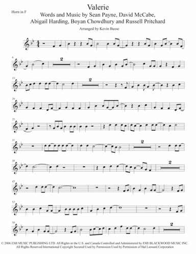 Valerie (arr. Kevin Busse)