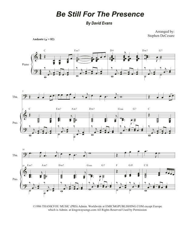 Be Still For The Presence (arr. Stephen DeCesare)