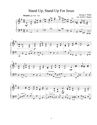 Stand Up, Stand Up For Jesus III (arr. Keith James)