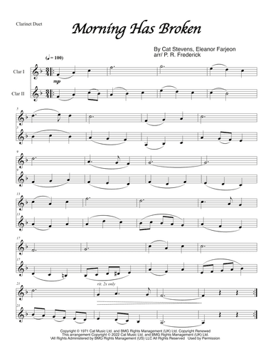 Morning Has Broken (arr. P. R. Frederick)