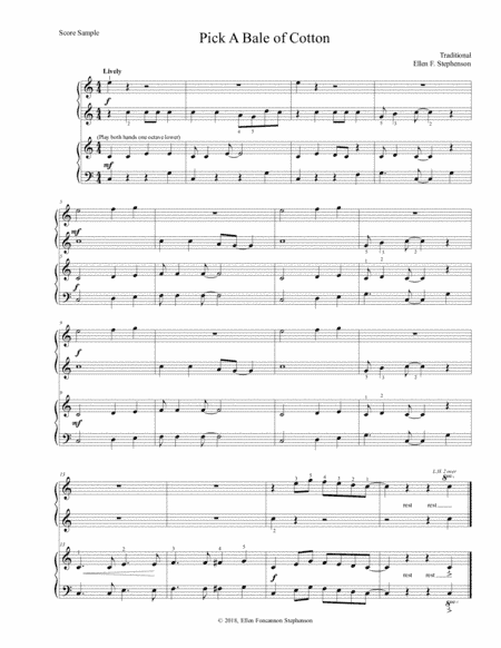 Pick A Bale of Cotton (1P/4H) (arr. Ellen Foncannon Stephenson)