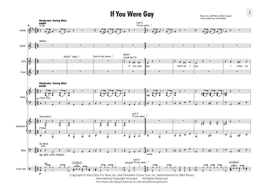 If You Were Gay - Score Only (arr. Cal Rustad)