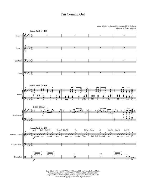 I'm Coming Out (arr. David Maddux)