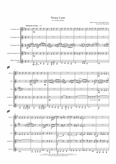 Penny Lane (arr. Ray Thompson)